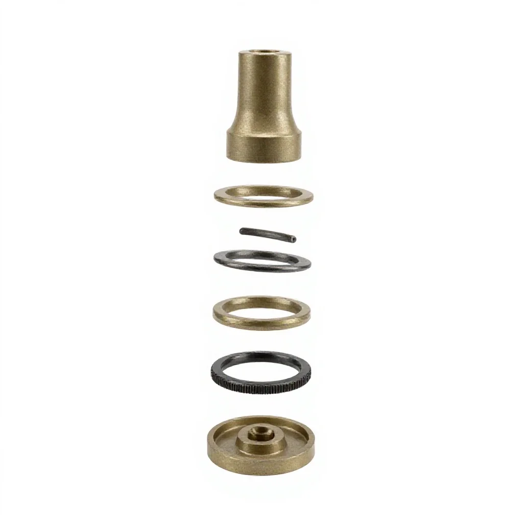 Landing strut assembly isolated on a white background