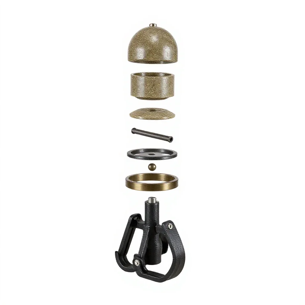 Magnetic grapple launcher isolated on a white background