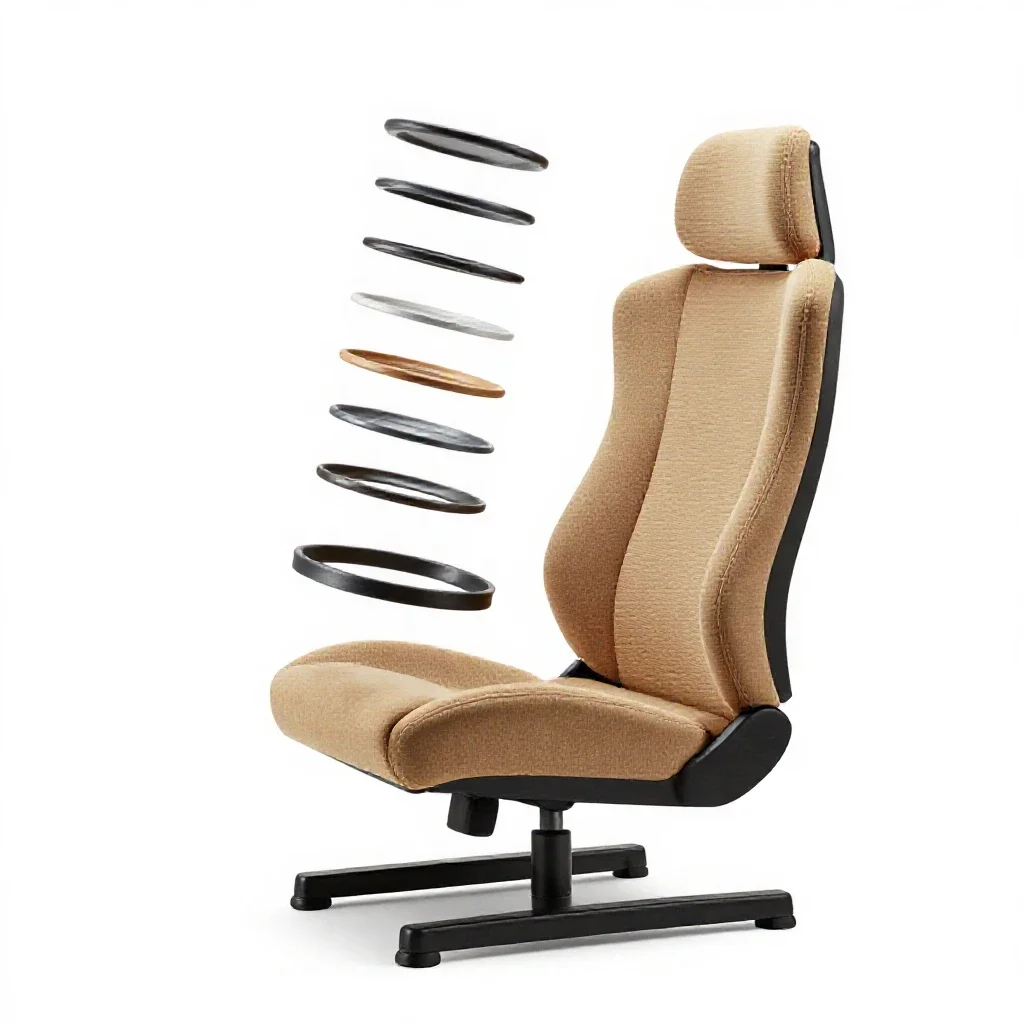 Mech cockpit chair isolated on a white background