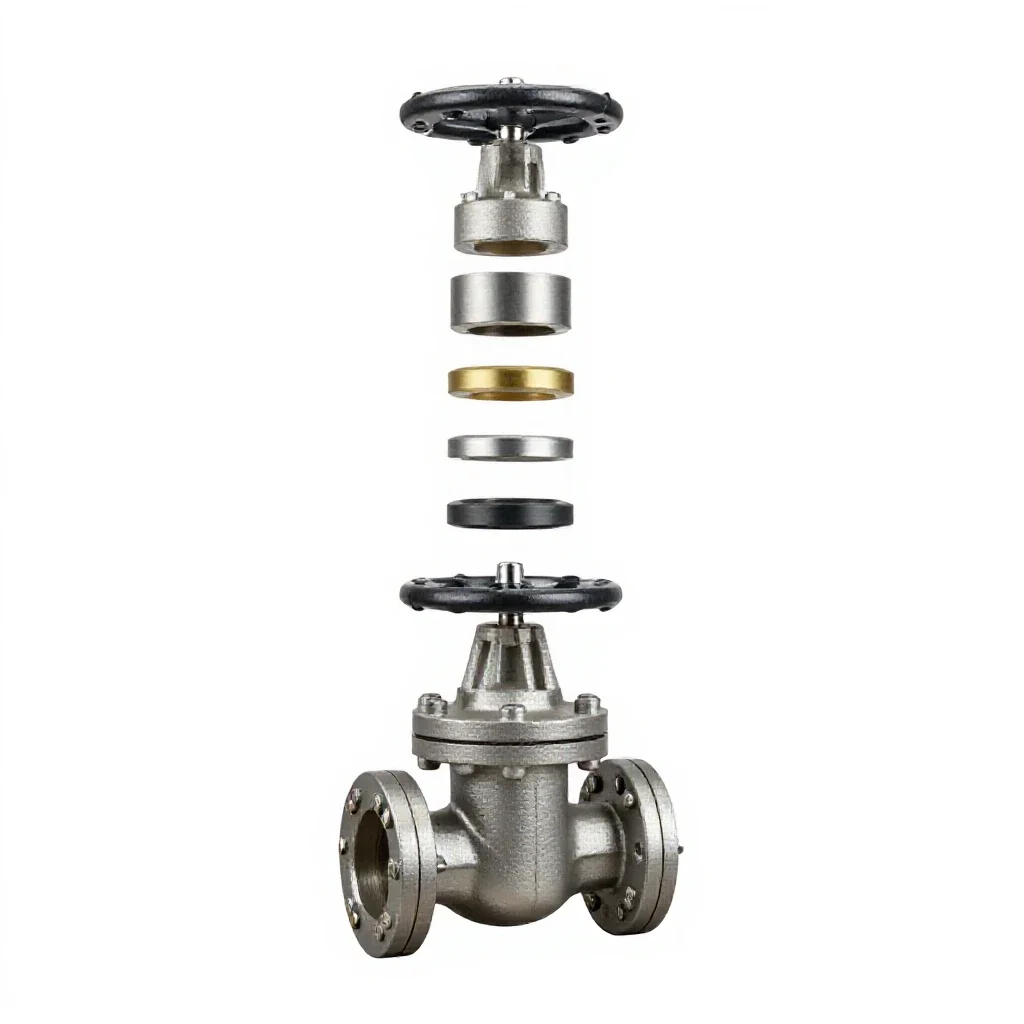 Reactor coolant valve isolated on a white background
