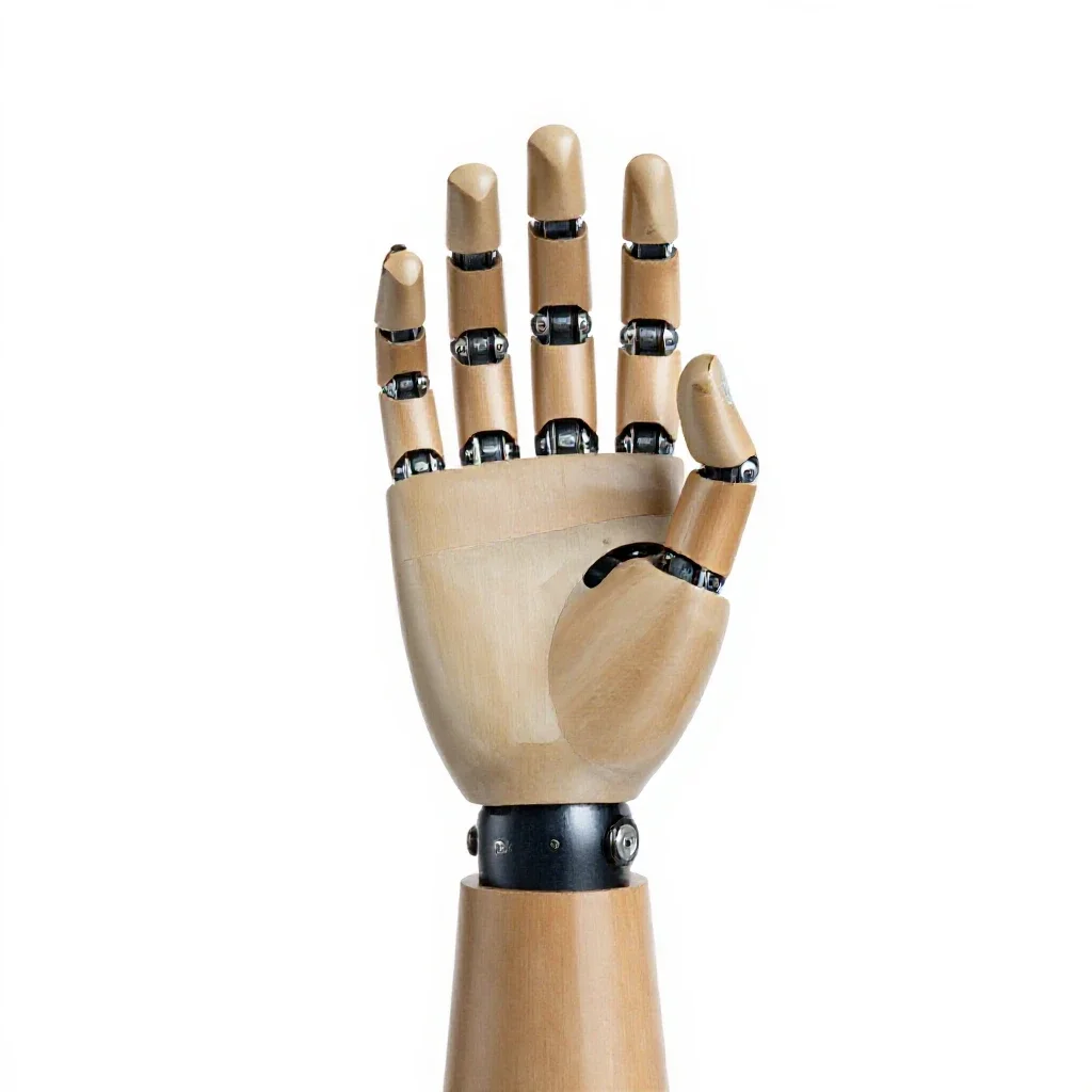 Robotic hand isolated on a white background