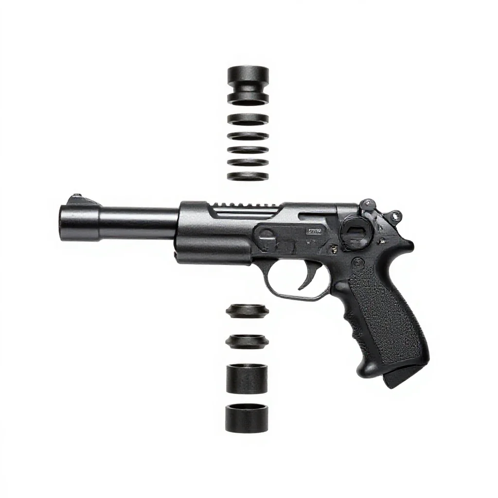 Sidearm blaster isolated on a white background