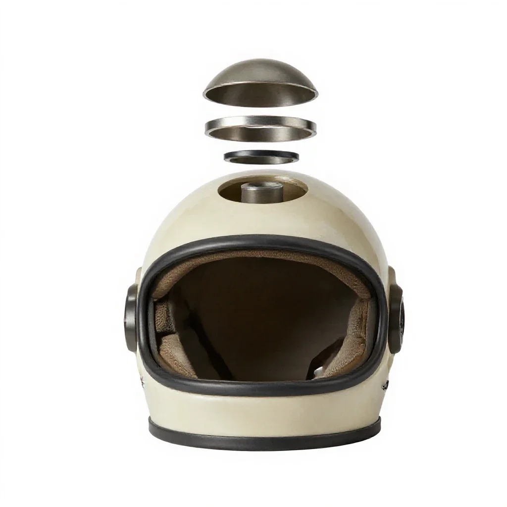 Space helmet isolated on a white background