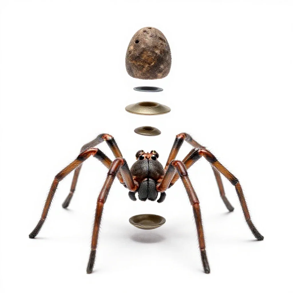 Spider walker probe isolated on a white background