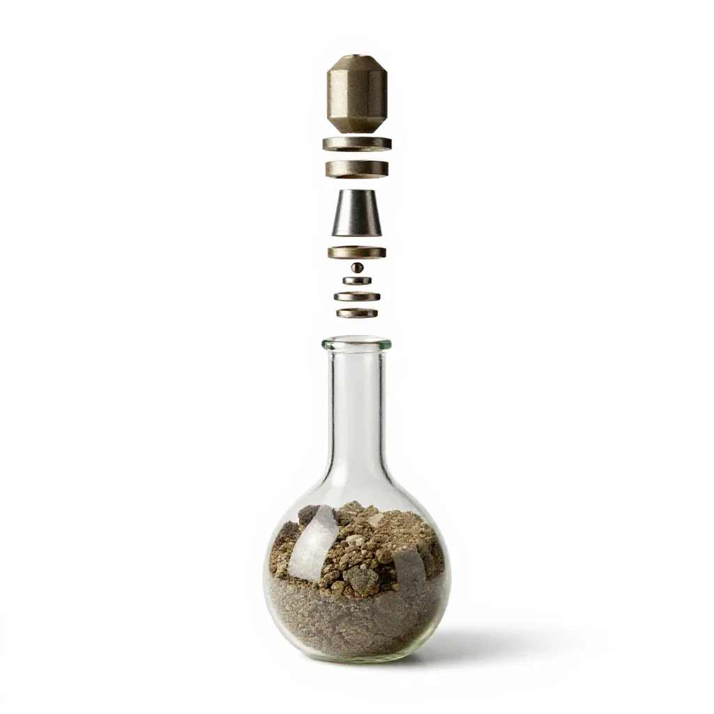 Antimatter containment flask isolated on a white background