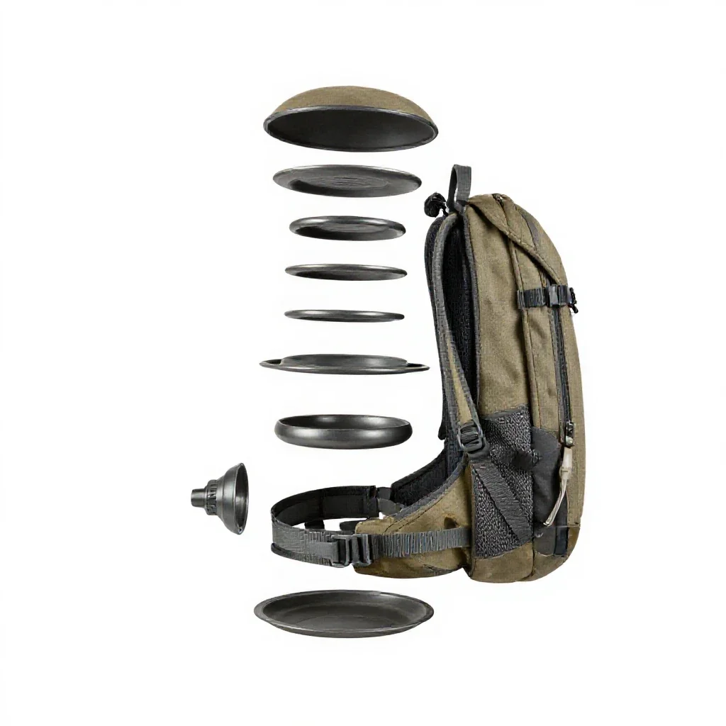 EVA suit backpack isolated on a white background
