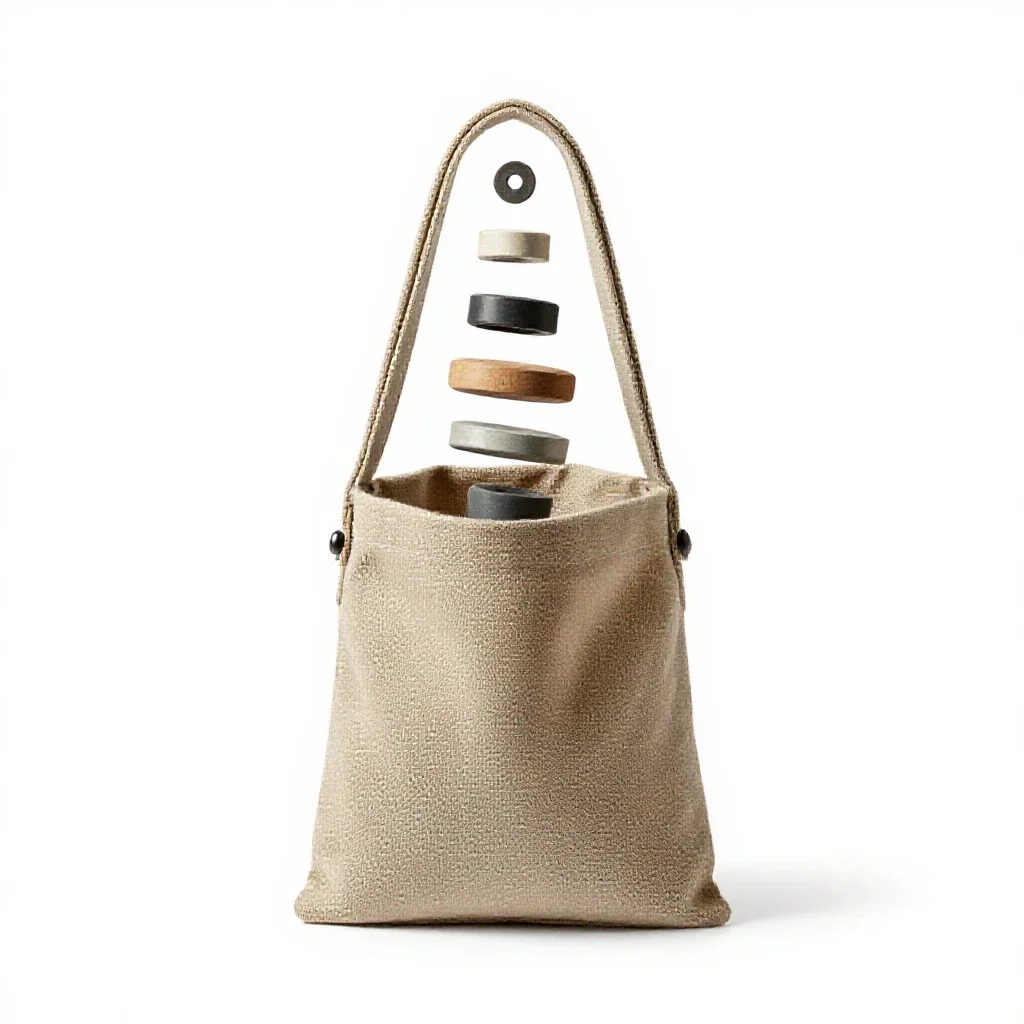 Chalk bag isolated on a white background
