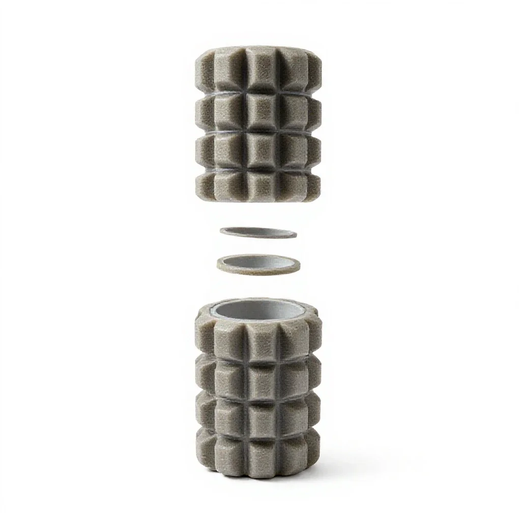 Foam roller isolated on a white background