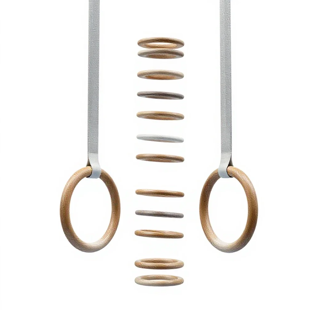 Gymnastic ring pair isolated on a white background
