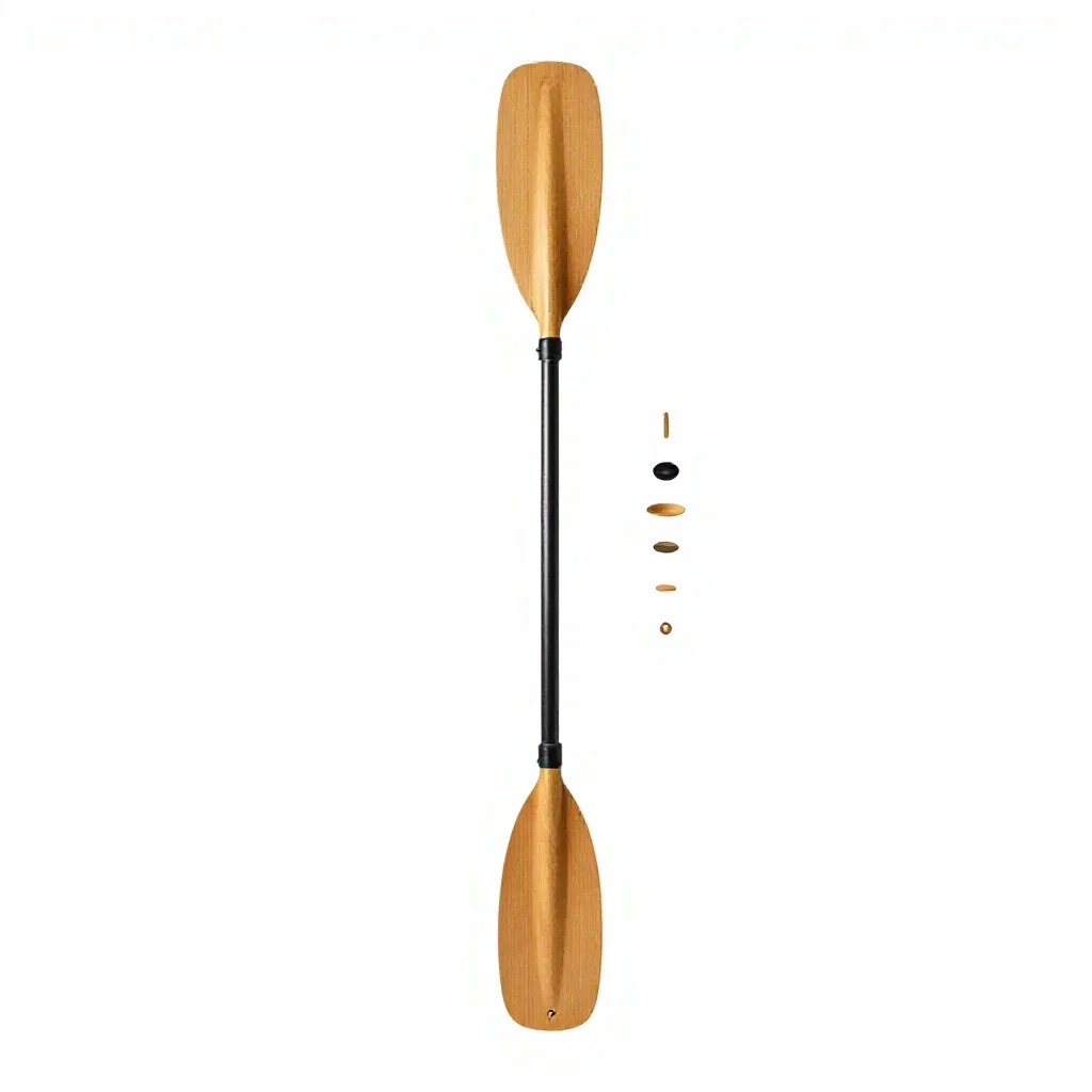 Kayak paddle isolated on a white background