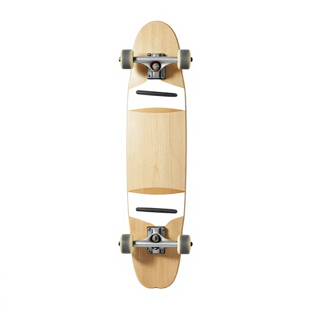 Longboard isolated on a white background