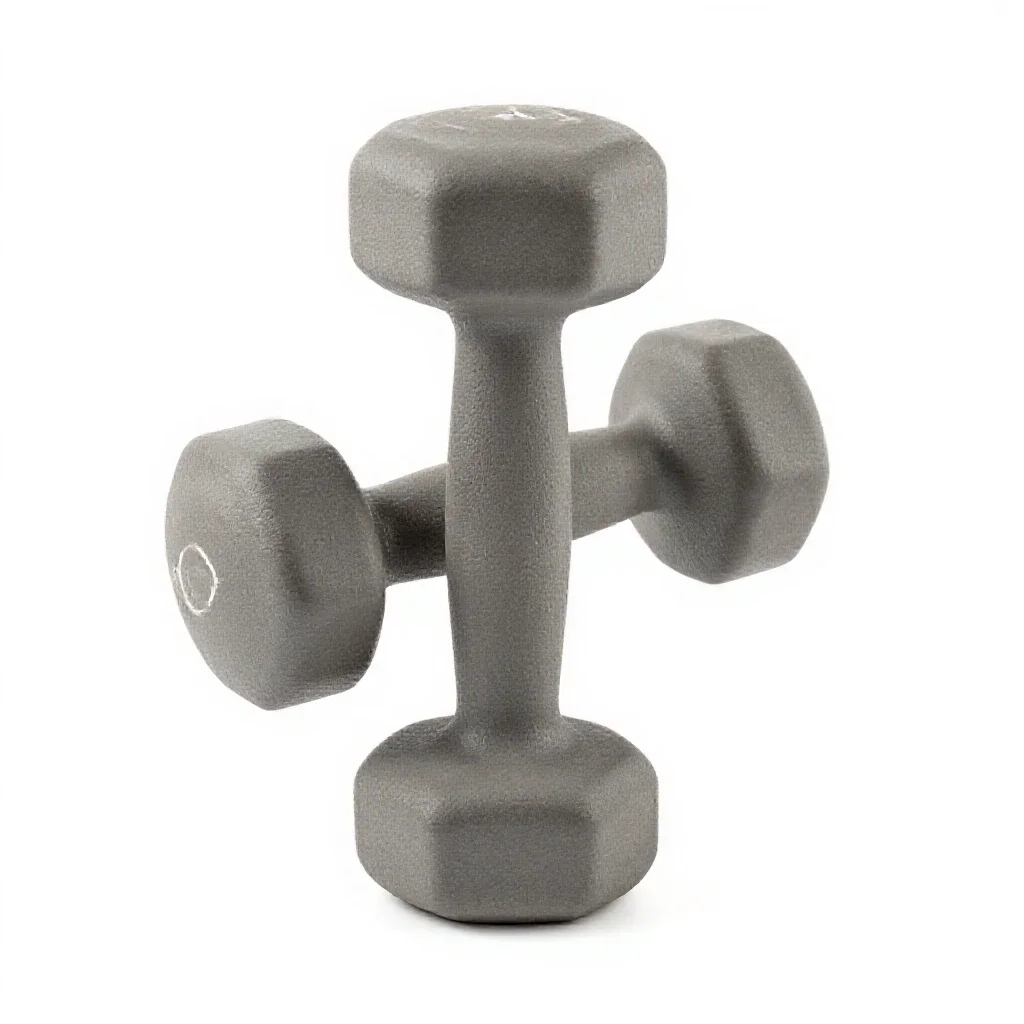 Pair of dumbbells isolated on a white background