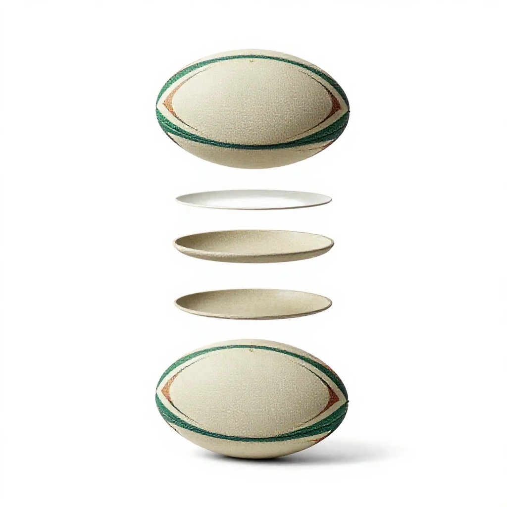 Rugby ball isolated on a white background