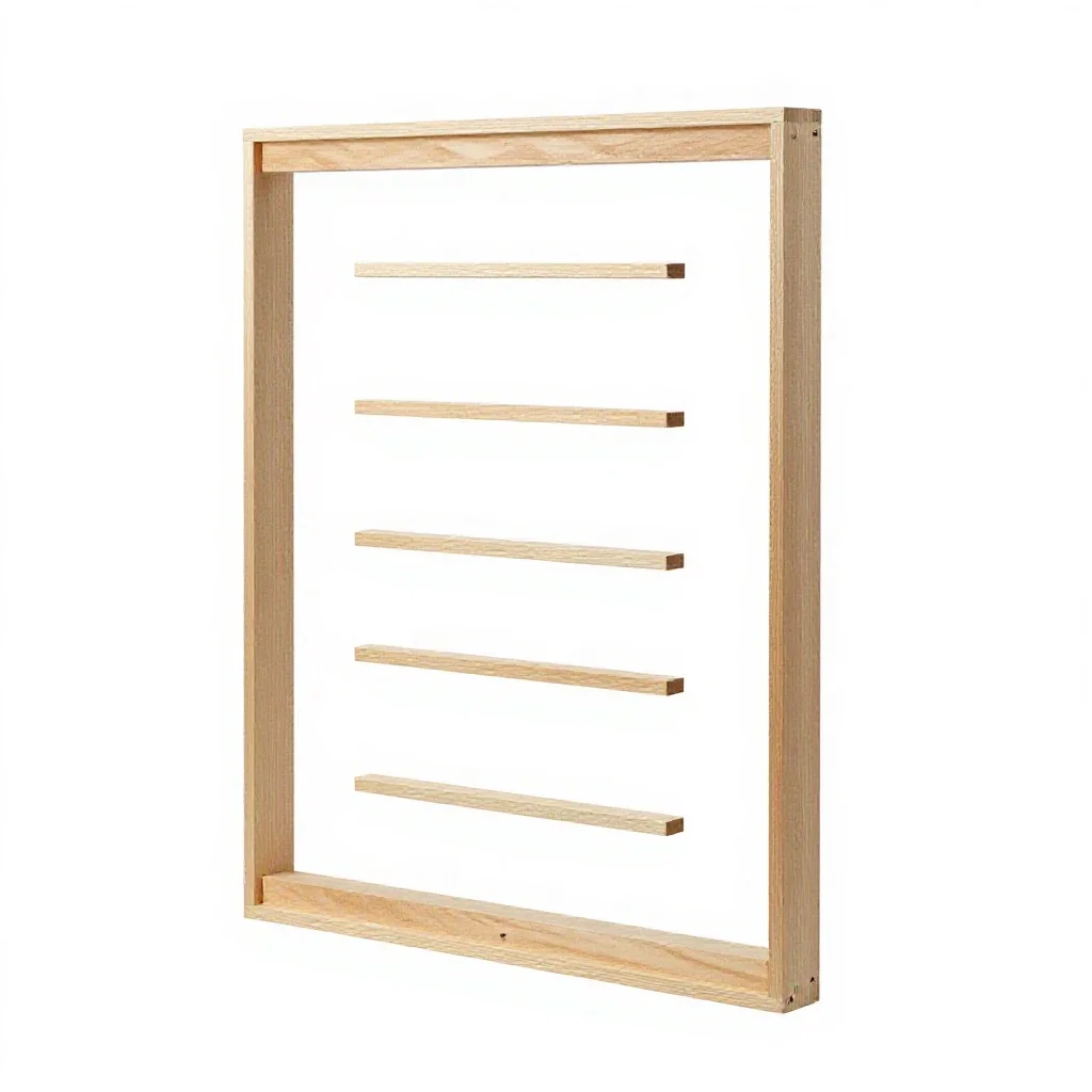 Canvas stretcher frame isolated on a white background