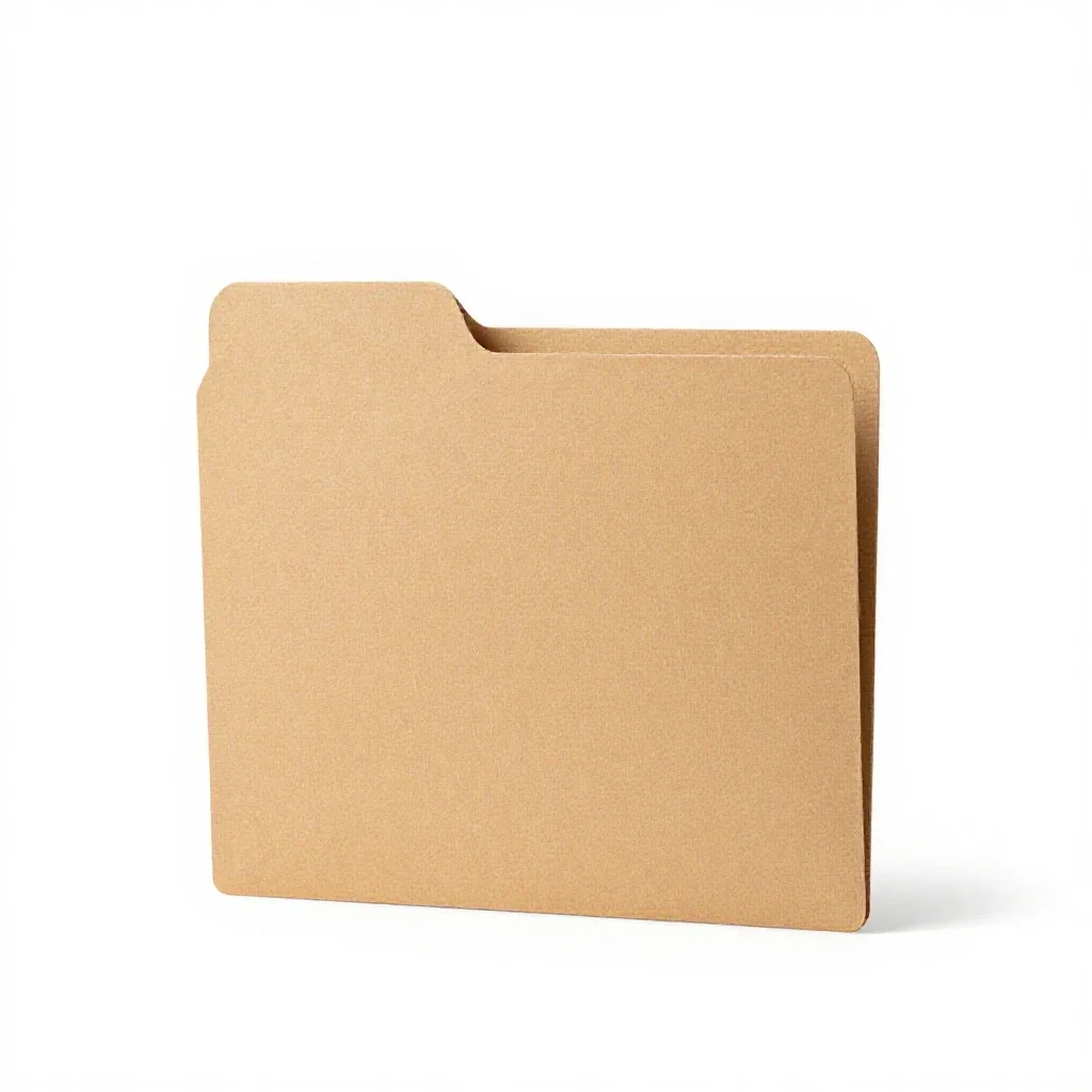 Manila folder isolated on a white background
