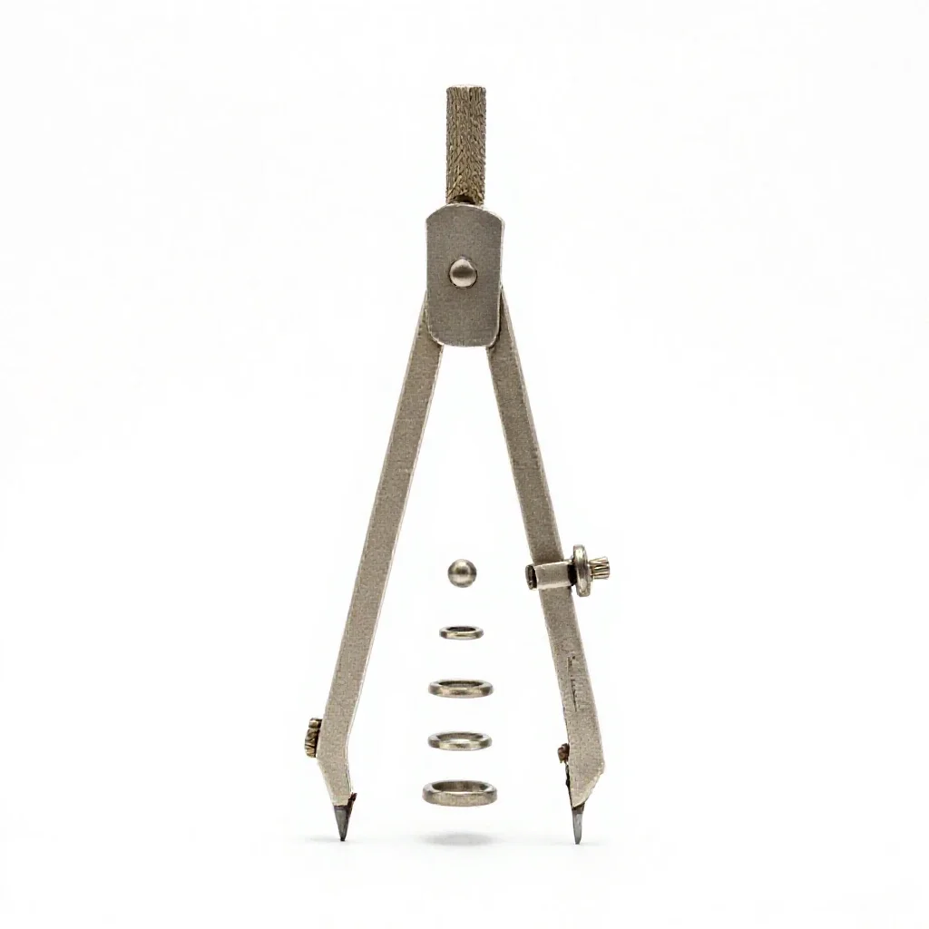 Pair of compasses isolated on a white background