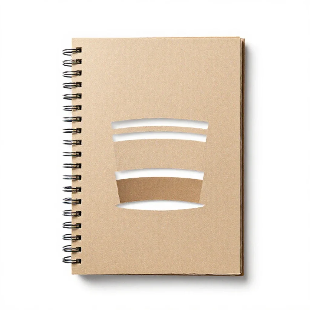 Spiral sketchbook isolated on a white background