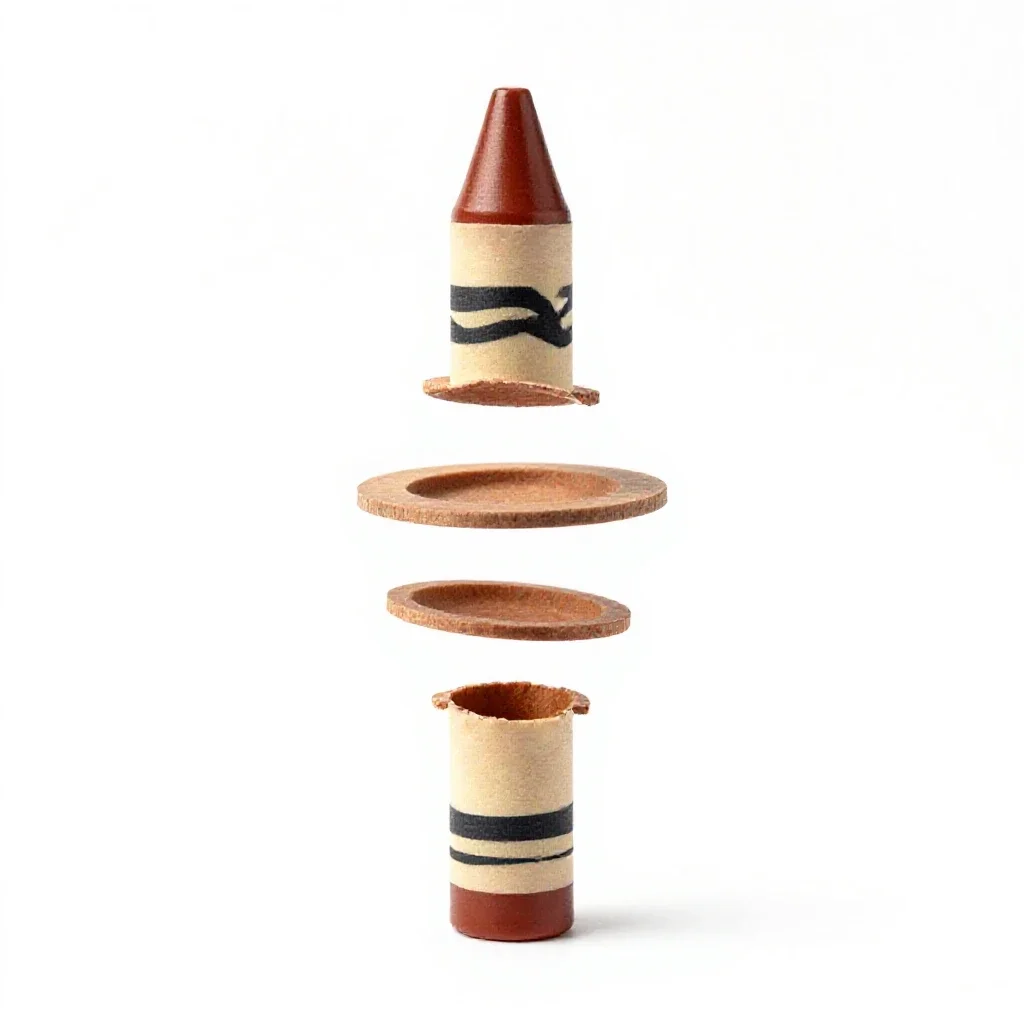Wax crayon set isolated on a white background