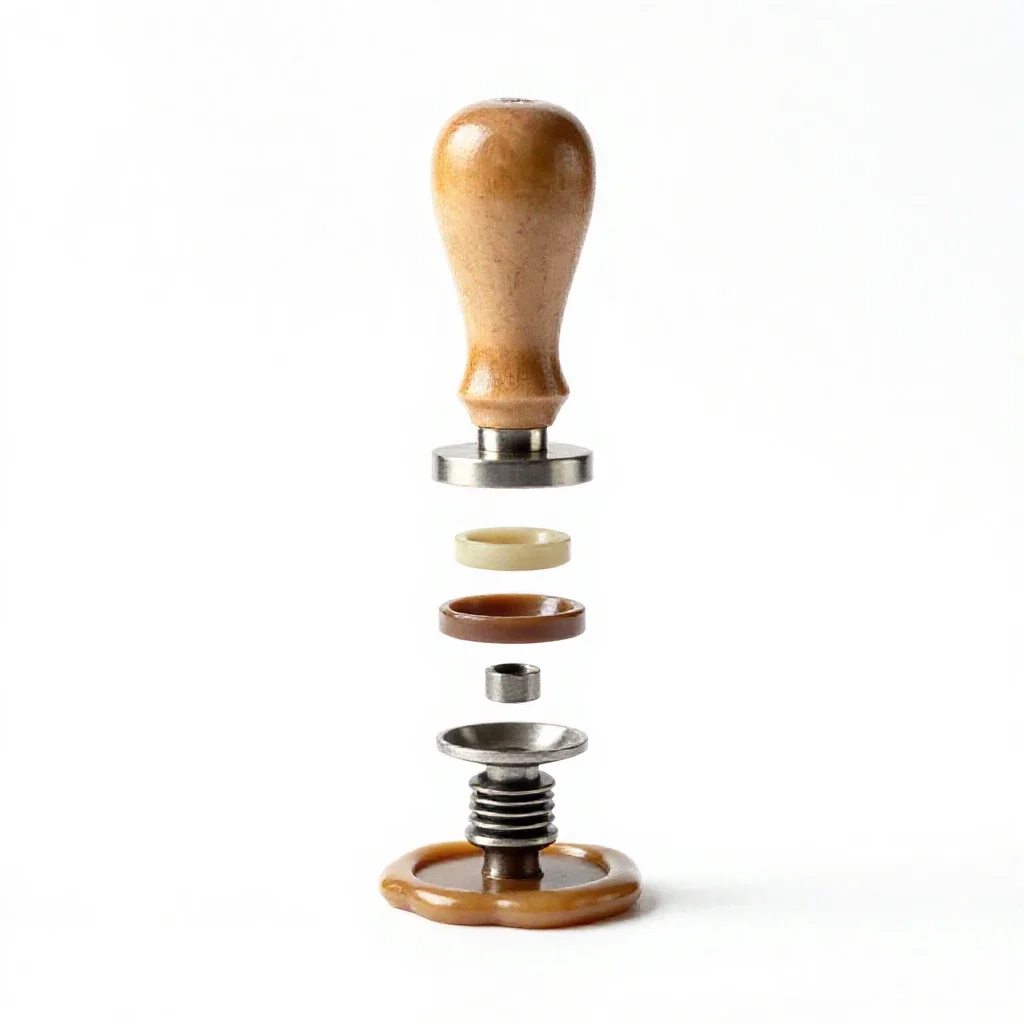 Wax seal stamp isolated on a white background