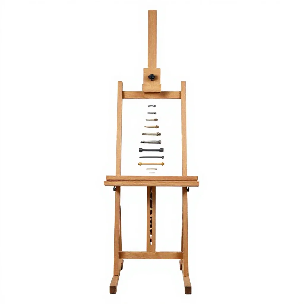 Easel isolated on a white background