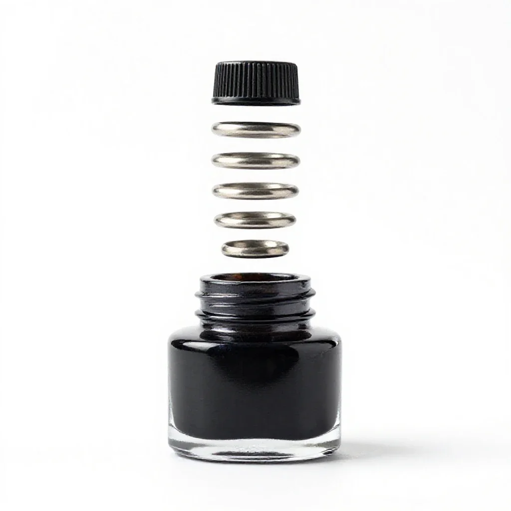 Inkwell isolated on a white background