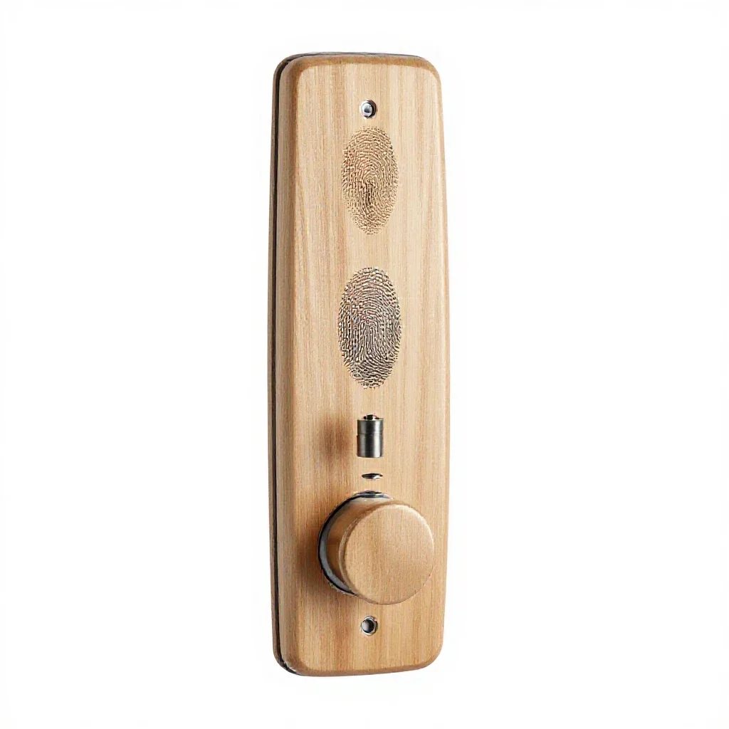 Fingerprint door lock isolated on a white background