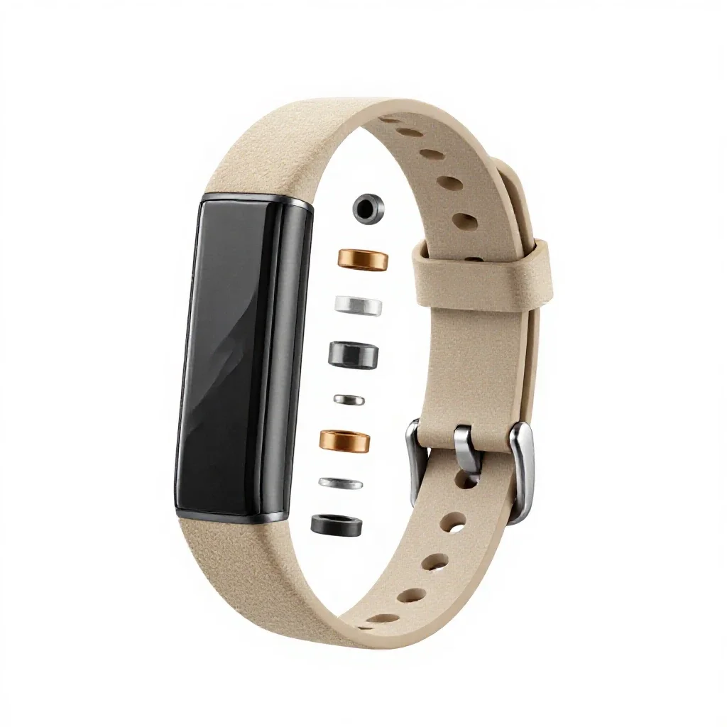 Fitness tracker band isolated on a white background