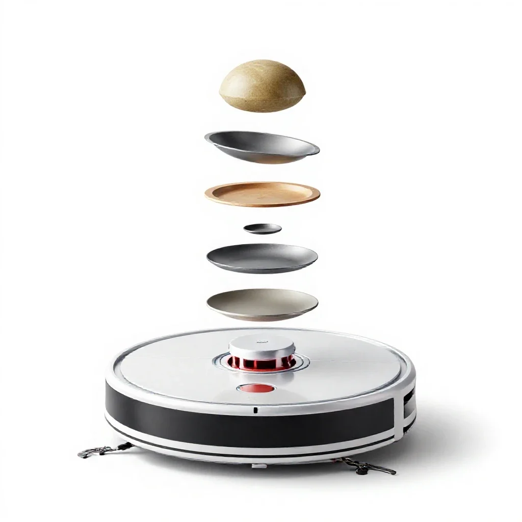 Robot vacuum isolated on a white background