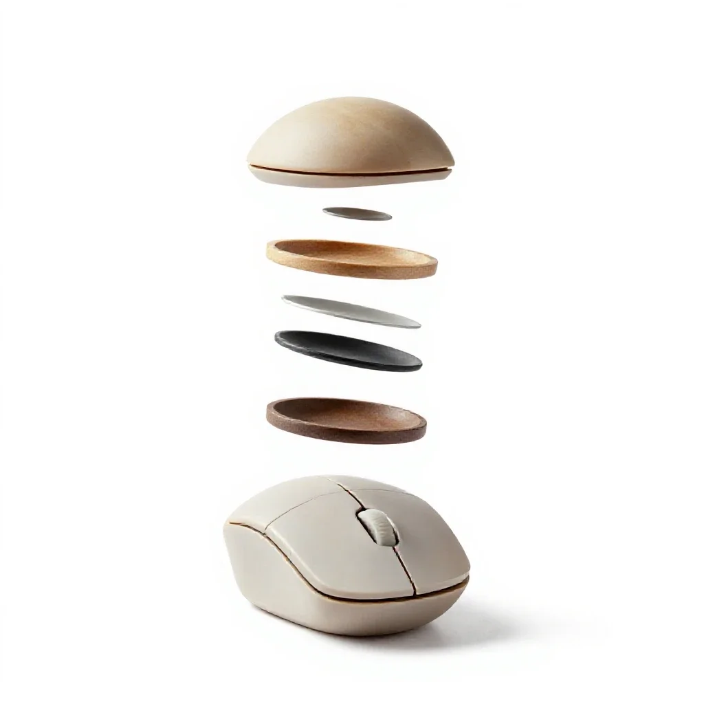 Vertical ergonomic mouse isolated on a white background