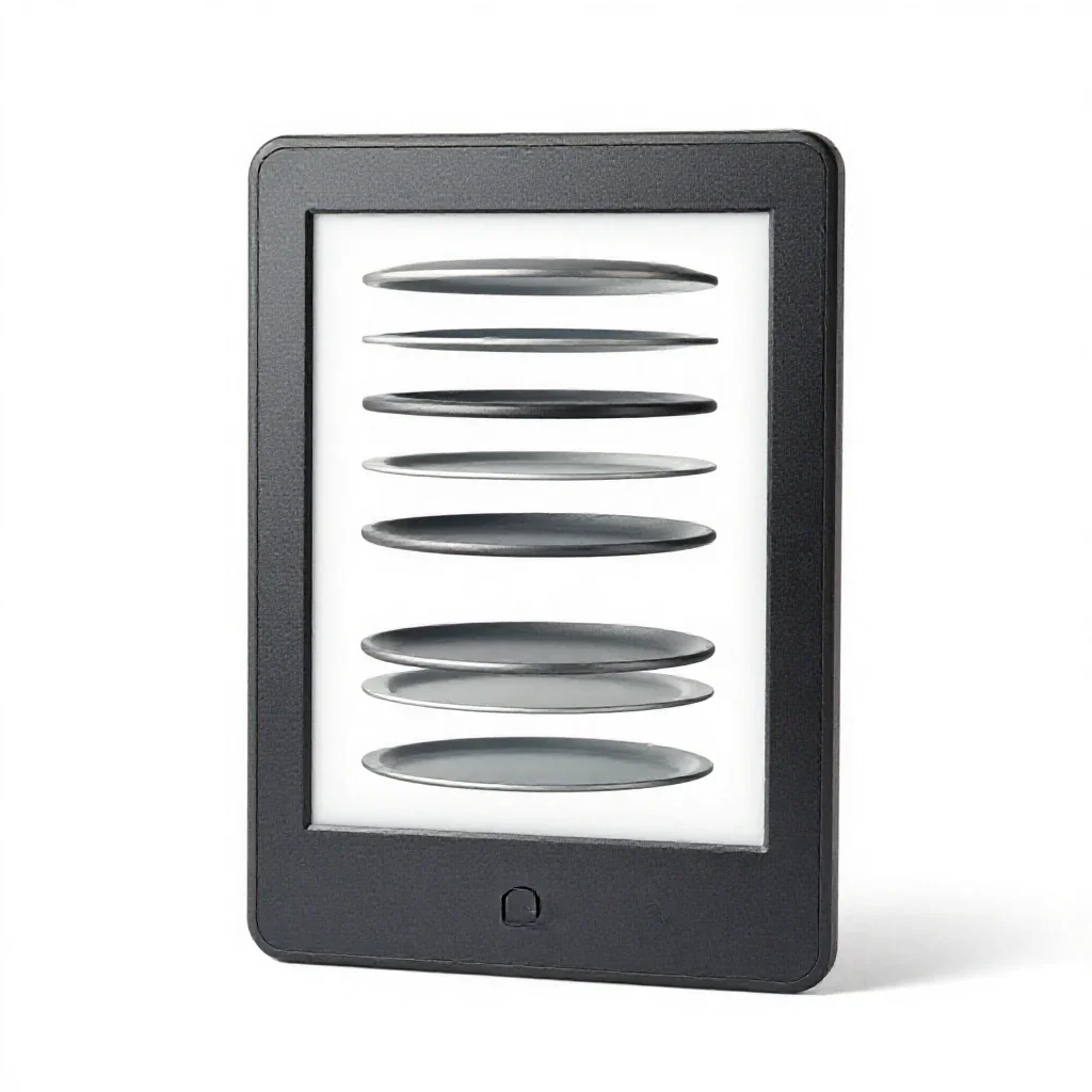 E-ink reader isolated on a white background