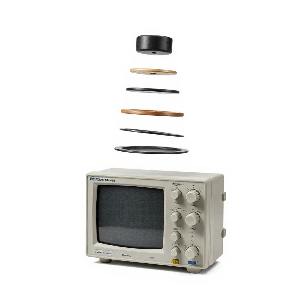 Oscilloscope isolated on a white background