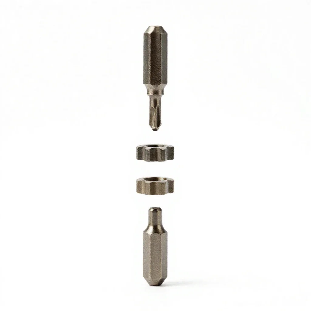Rotary tool with bits isolated on a white background