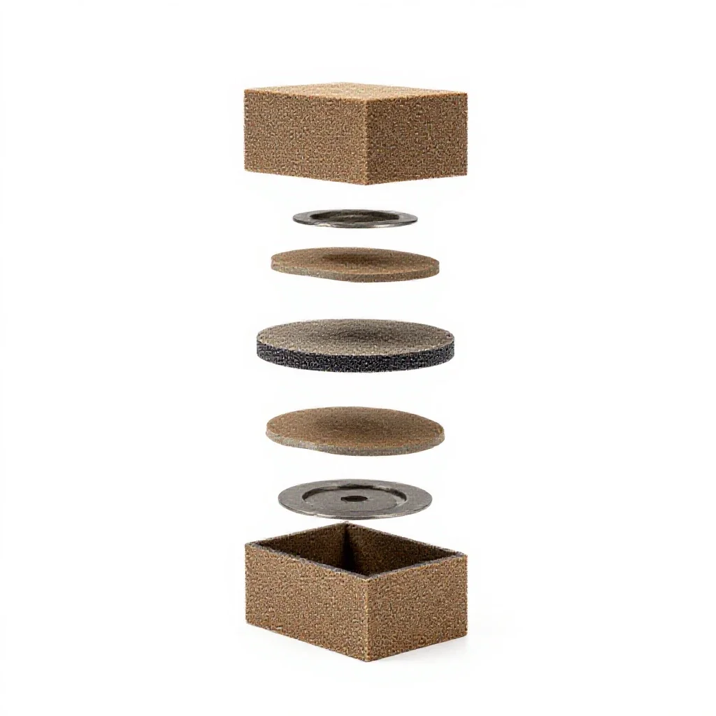 Sanding block isolated on a white background