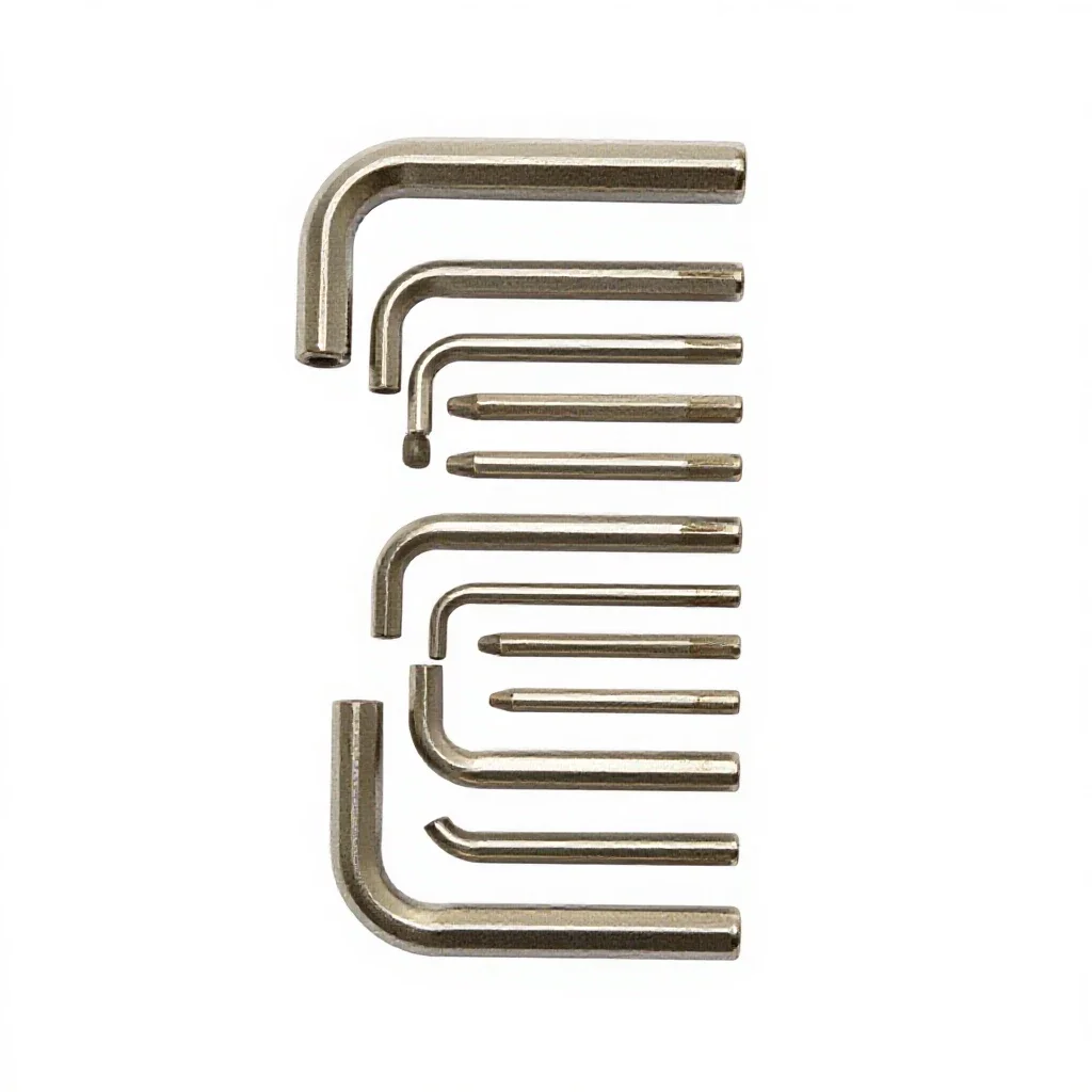 Set of allen keys isolated on a white background
