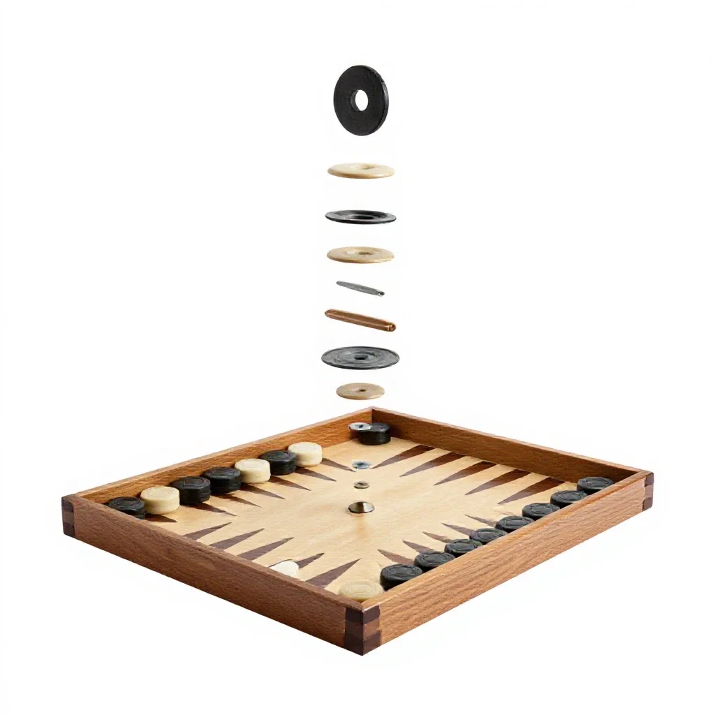 Backgammon board isolated on a white background