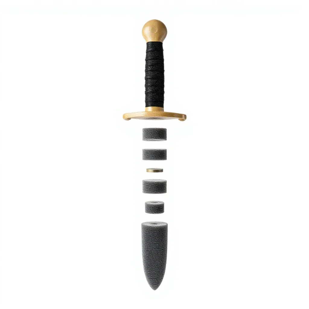 Foam sword isolated on a white background