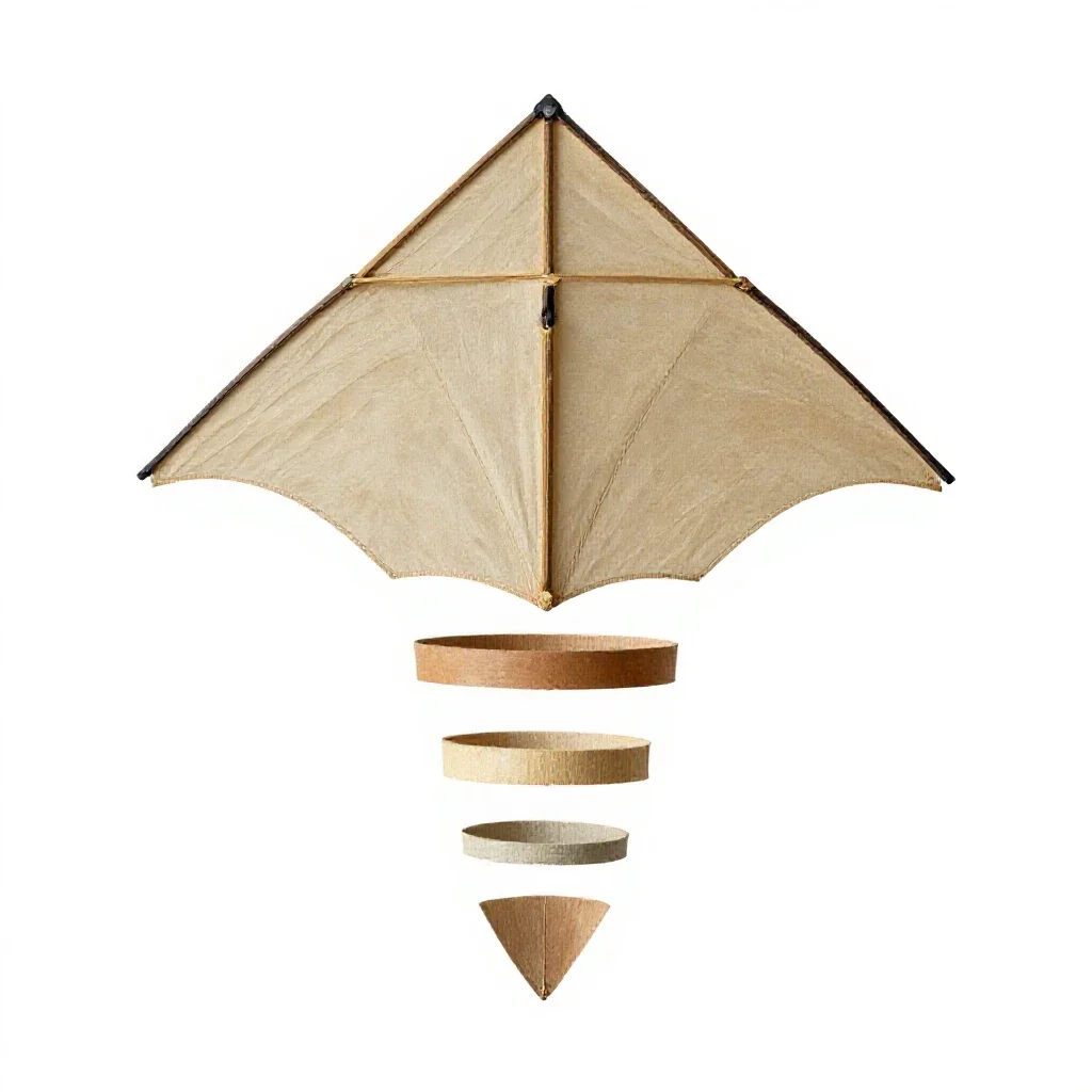 Kite isolated on a white background