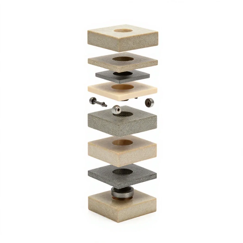 Magnetic tile set isolated on a white background