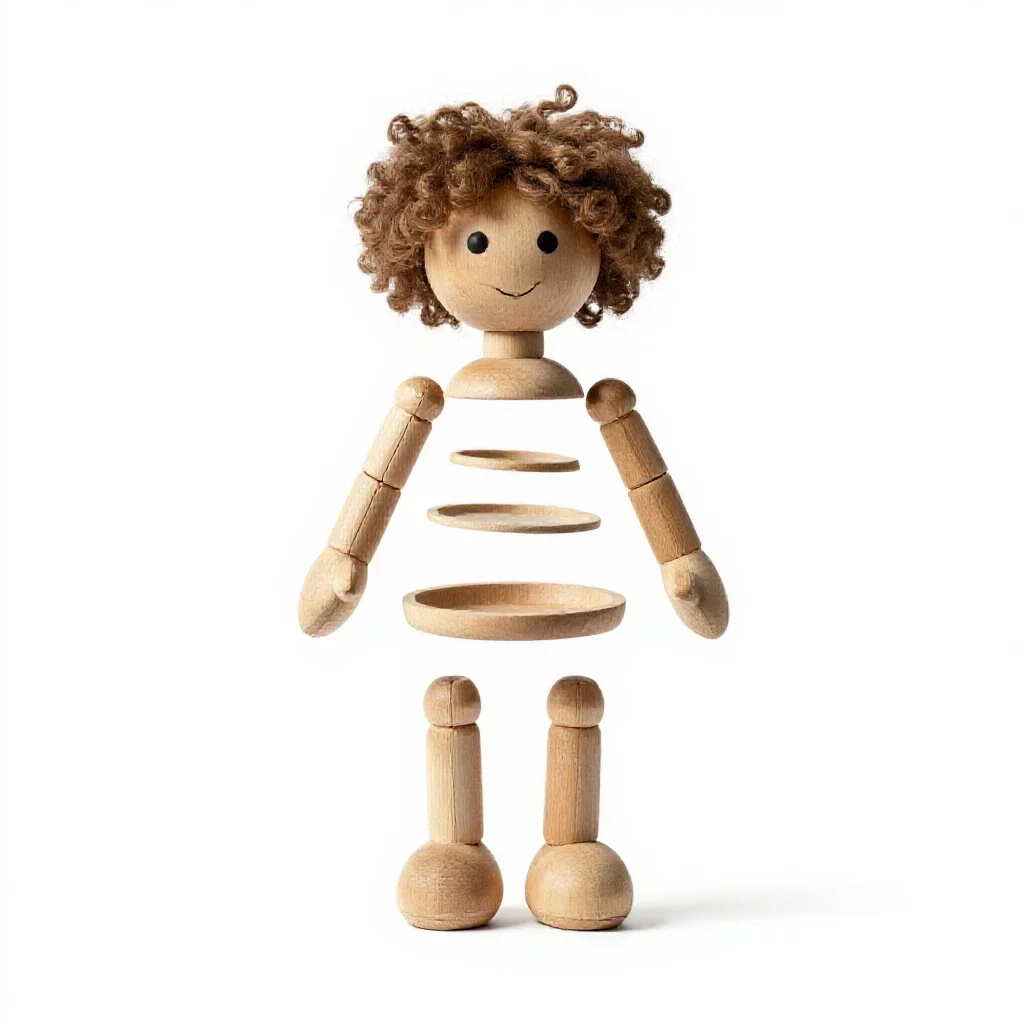 Rag doll isolated on a white background