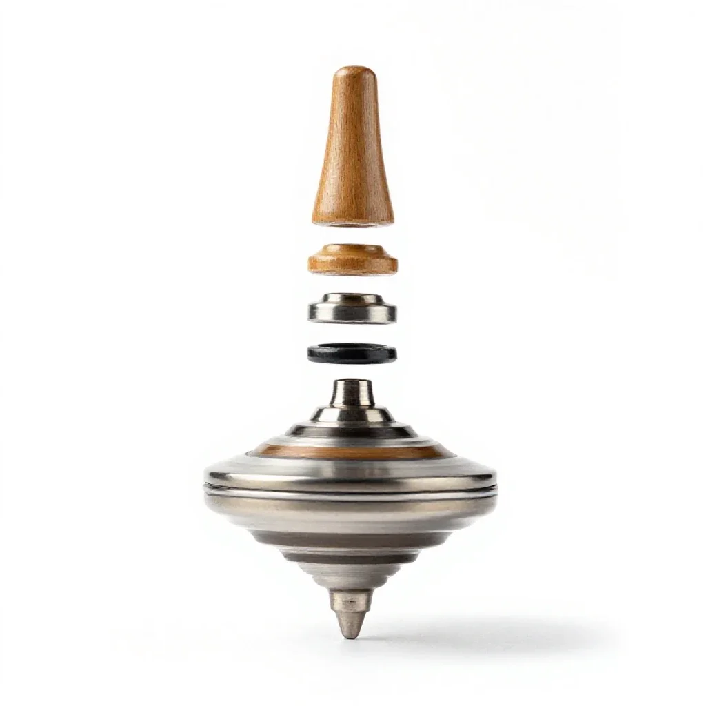 Spinning top isolated on a white background