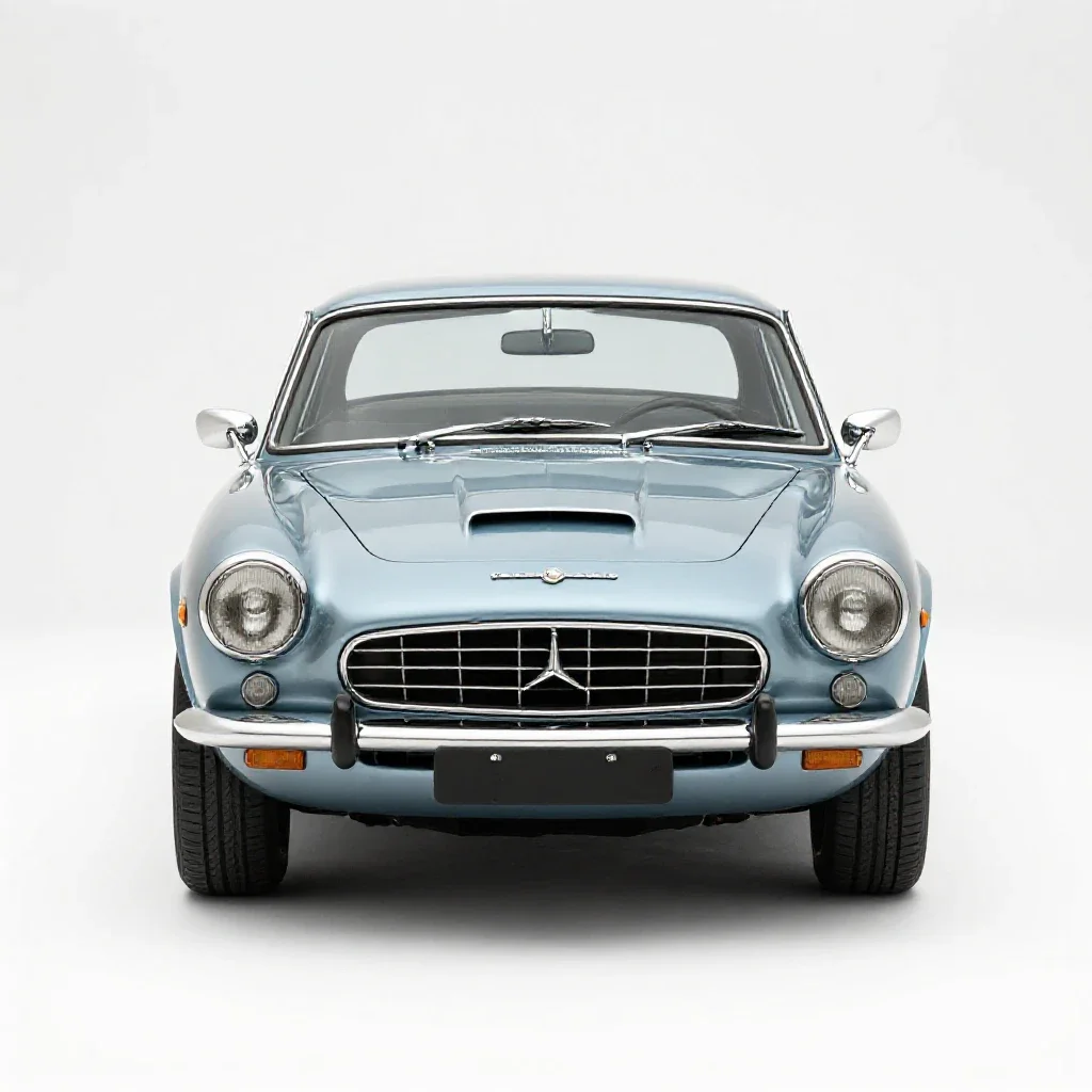Classic sports coupe isolated on a white background