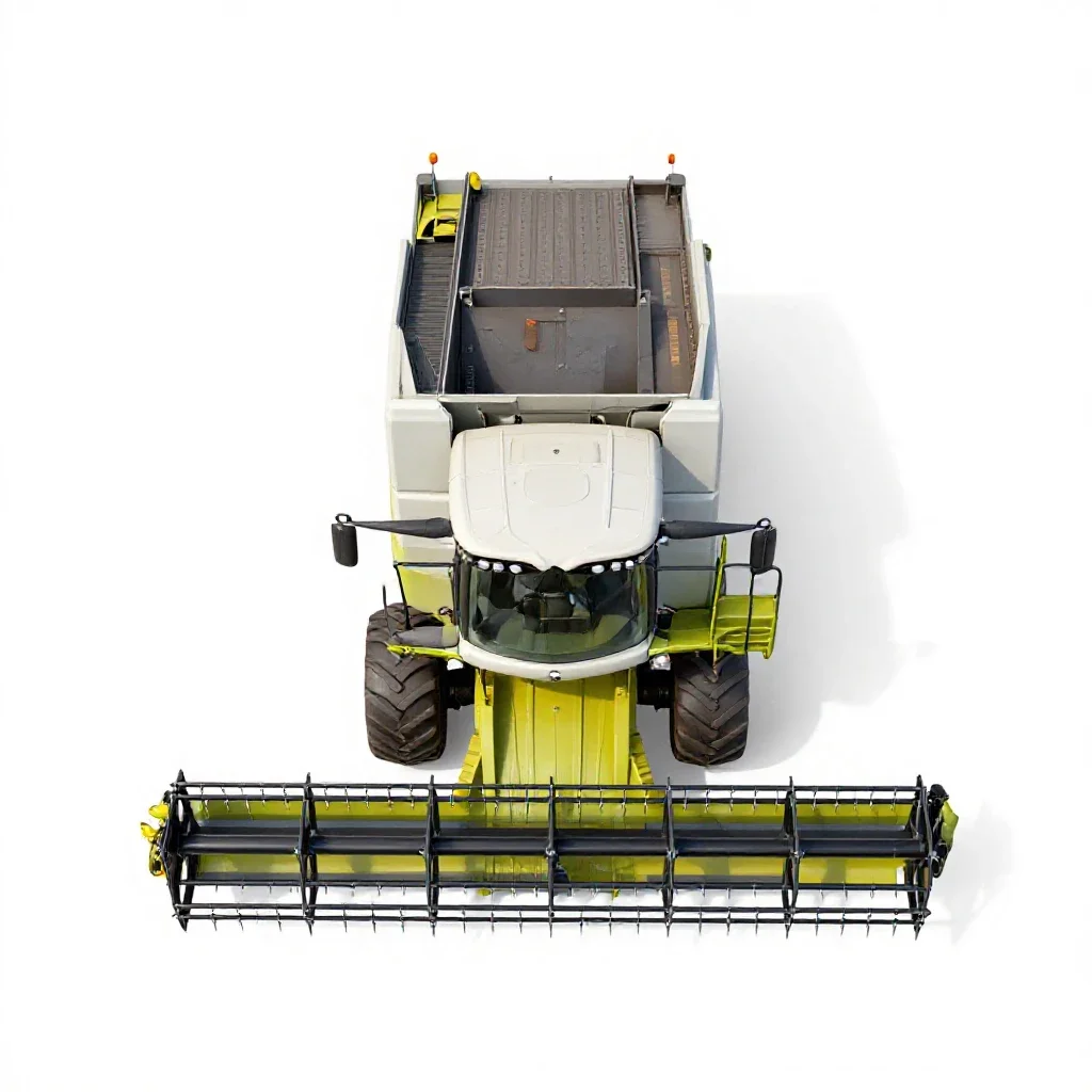 Combine harvester isolated on a white background