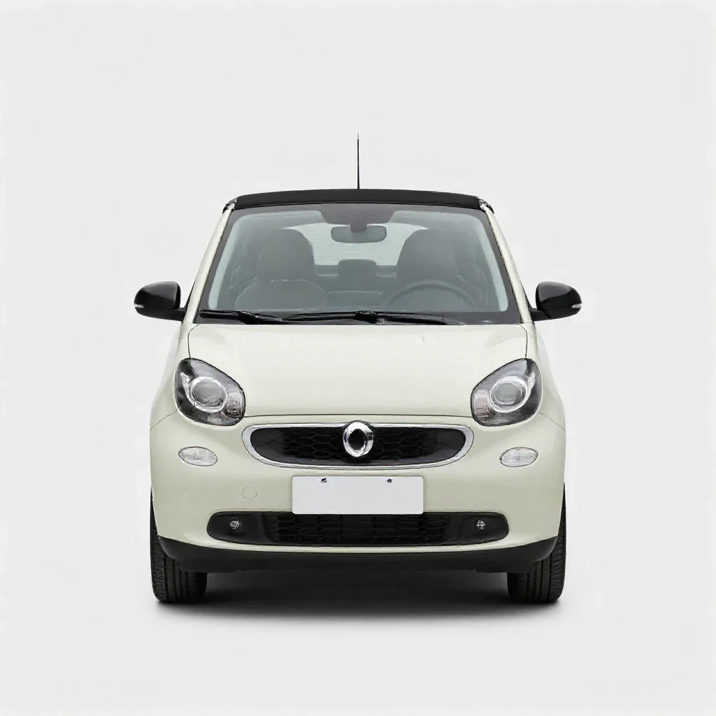 Compact city car isolated on a white background