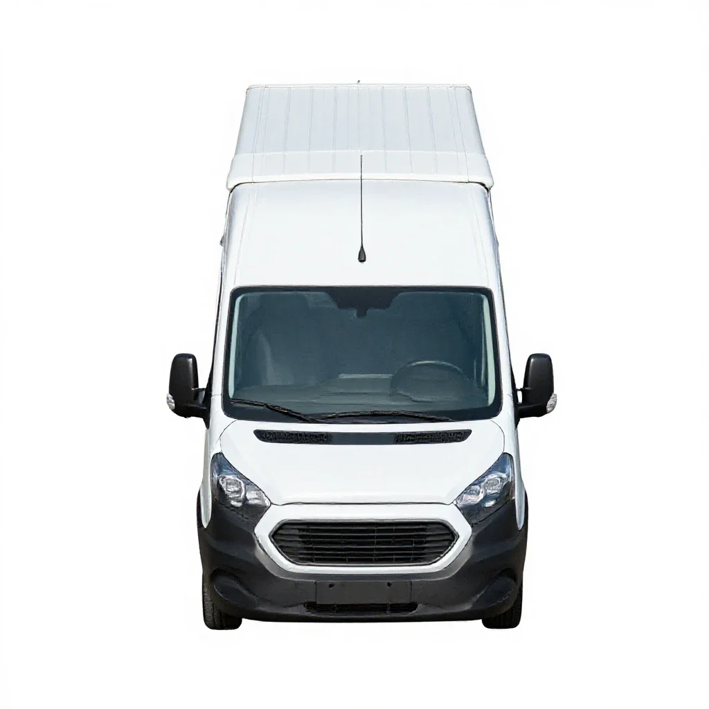 Delivery van isolated on a white background