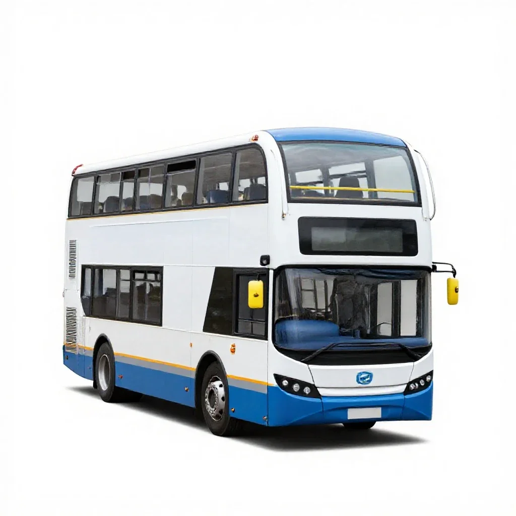 Double decker bus isolated on a white background