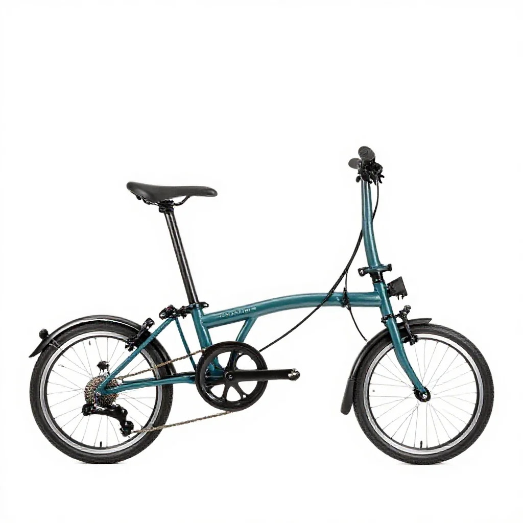 Folding bicycle isolated on a white background