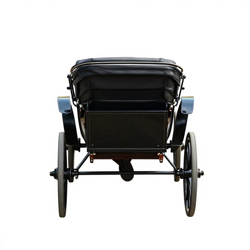 Horse-drawn carriage isolated on a white background