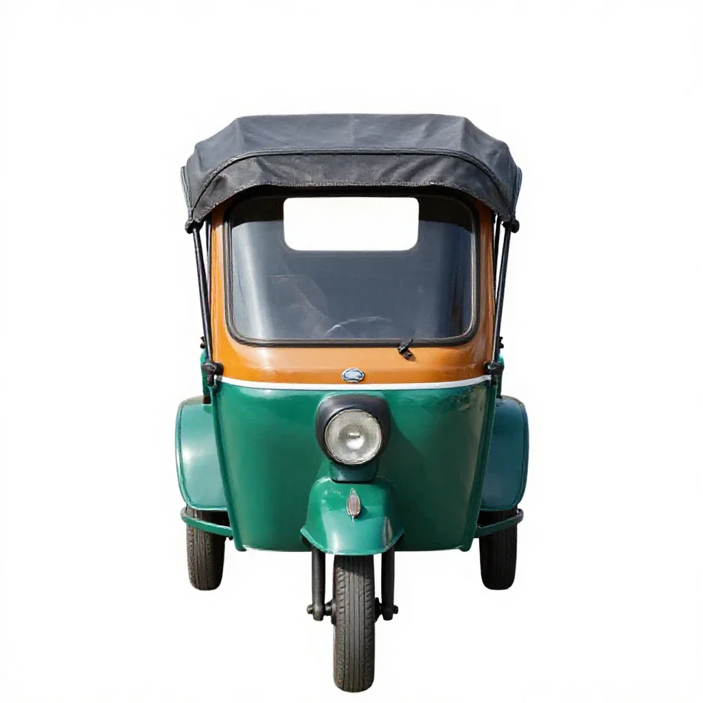 Rickshaw isolated on a white background