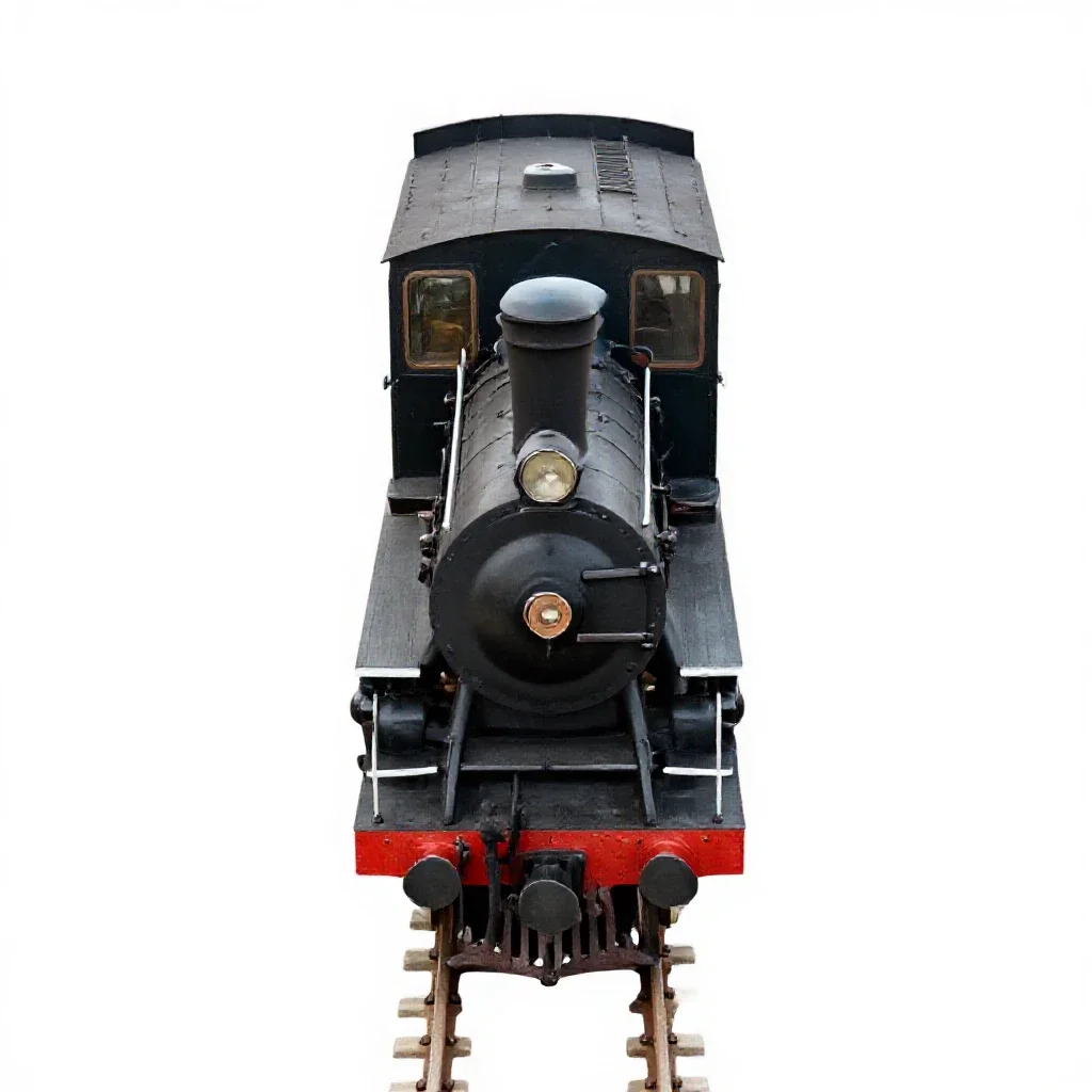 Steam locomotive isolated on a white background