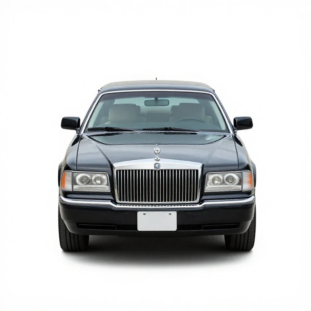 Stretched limousine isolated on a white background